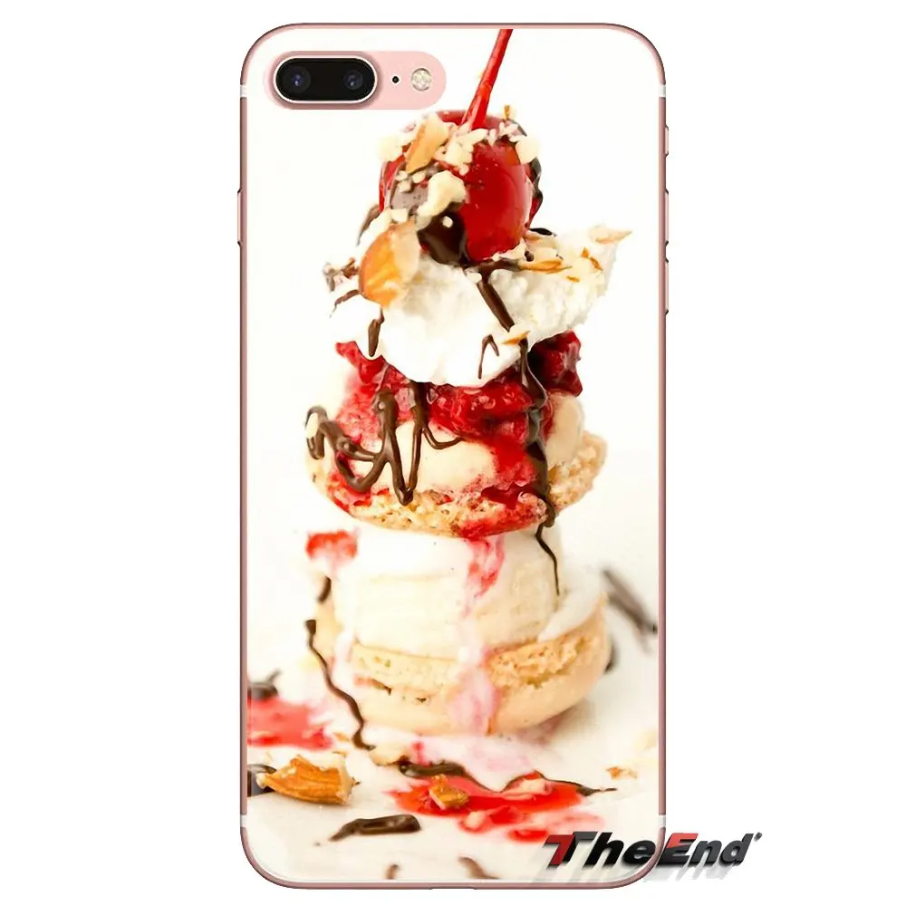 Transparent Soft Covers dessert ice cream laduree Macarons For iPod Touch Apple iPhone 4 4S 5 5S SE 5C 6 6S 7 8 X XR XS Plus MAX |