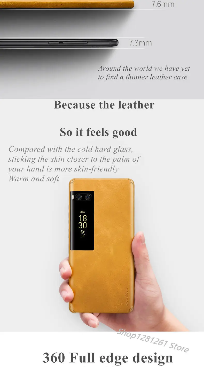 Meizu pro 7 чехол из натуральной кожи. Ручная работа 360 полностью обернутая кожаная задняя крышка для meizu pro 7 plus с бесплатной доставкой