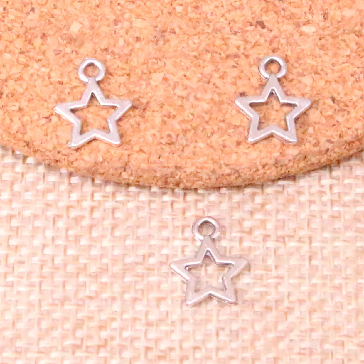 50pcs Star Charms Metal Pendants for Bracelet and Necklace Jewelry DIY Handmade 12mm | Украшения и аксессуары
