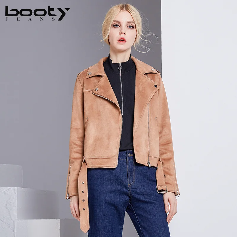 Bootyjeans 2018 весна осень Женская Классическая Новая высококачественная замшевая