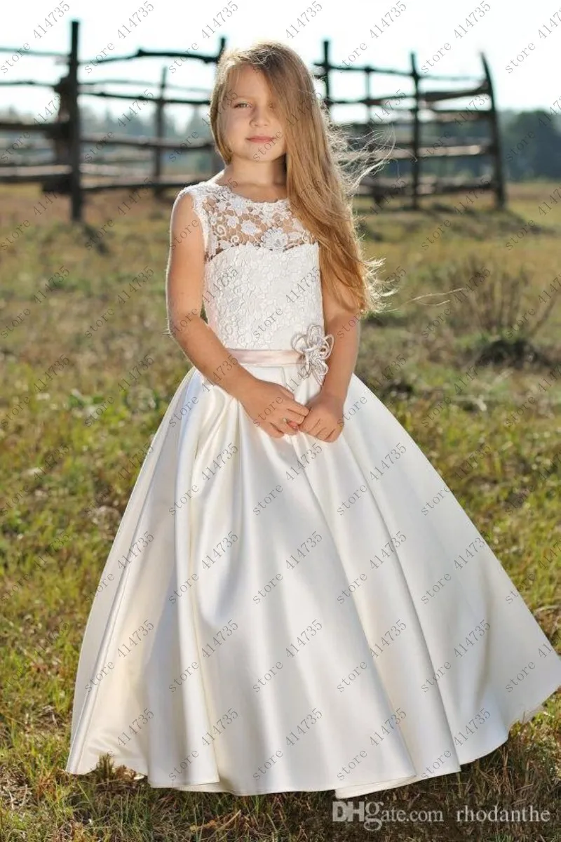 

Ivory vestidos de daminhas de honra girls first communion dresses 2019 vestidos de primera comunion
