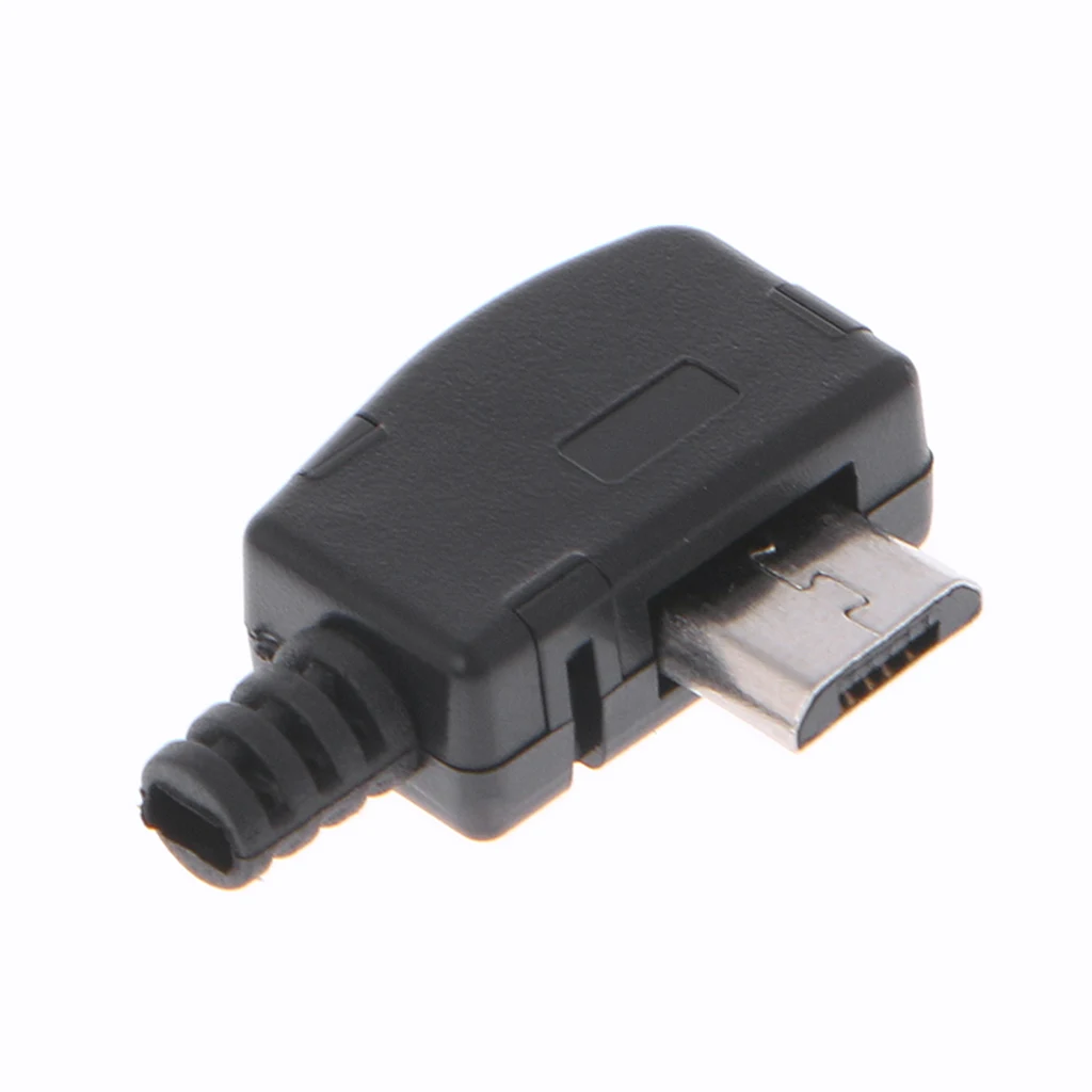 10 комплектов 5 Pin правый угол разъем Micro USB с разъемом «папа» комплект с черной крышкой припоя Джек G07 большое значение 4 апреля