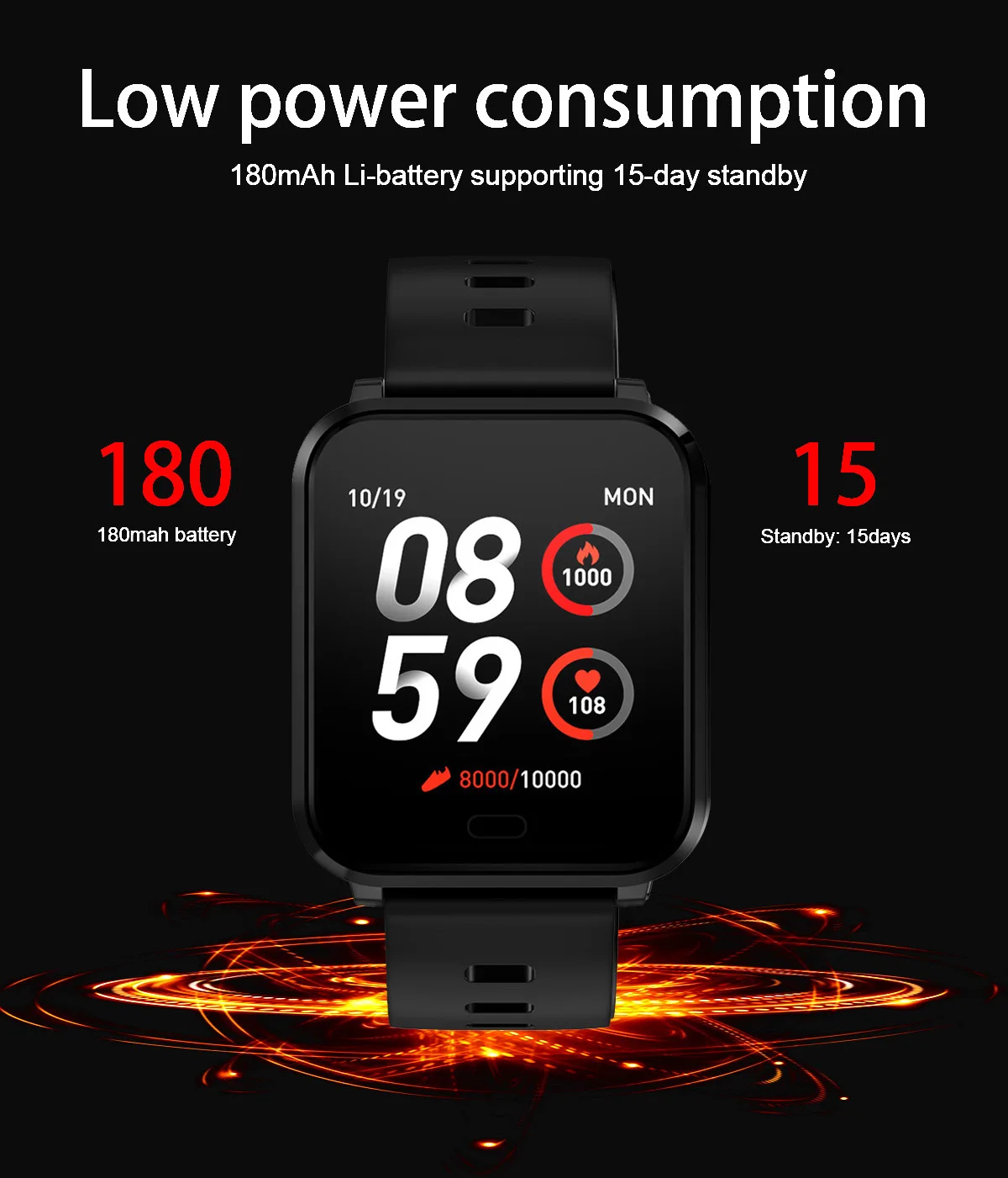 K10 Смарт-часы IP68 Водонепроницаемый Smartwatch Для мужчин монитор сердечного ритма крови Давление Фитнес трекер Смарт-браслет Для мужчин смарт-браслет
