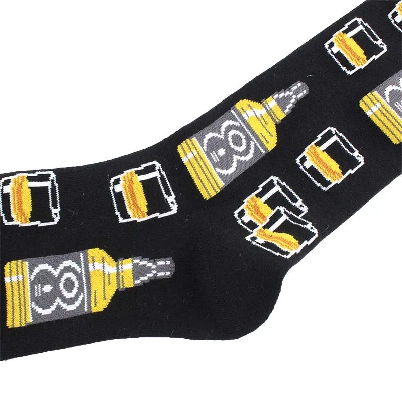 Креативные удобные модные хип хоп счастливые мужские носки Harajuku чёсаные