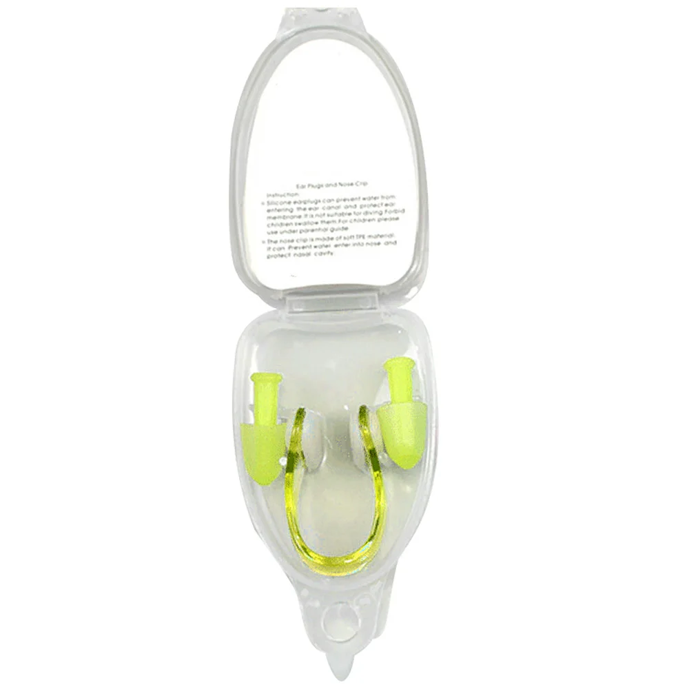 

Swimming Nose Clips And 2 Ear Plugs Silicone Clips Nose Inner Clip Waterproof Earplugs Ear Clip Sports Diving Underwater Tools