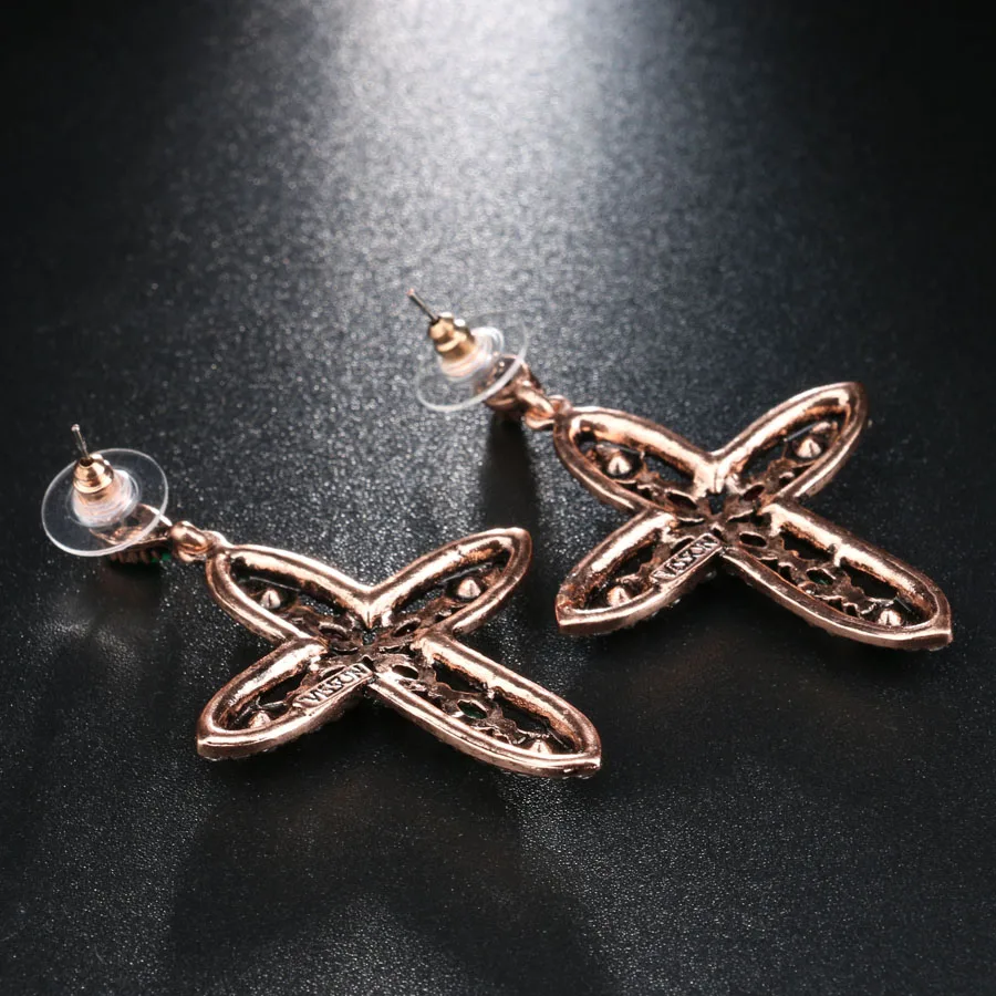 Женские серьги с подвеской в виде креста