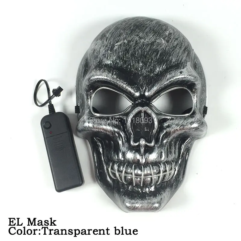 Новый тип 10 цветов выбор EL Wire ghost Mask светодиодный неоновый светильник провод