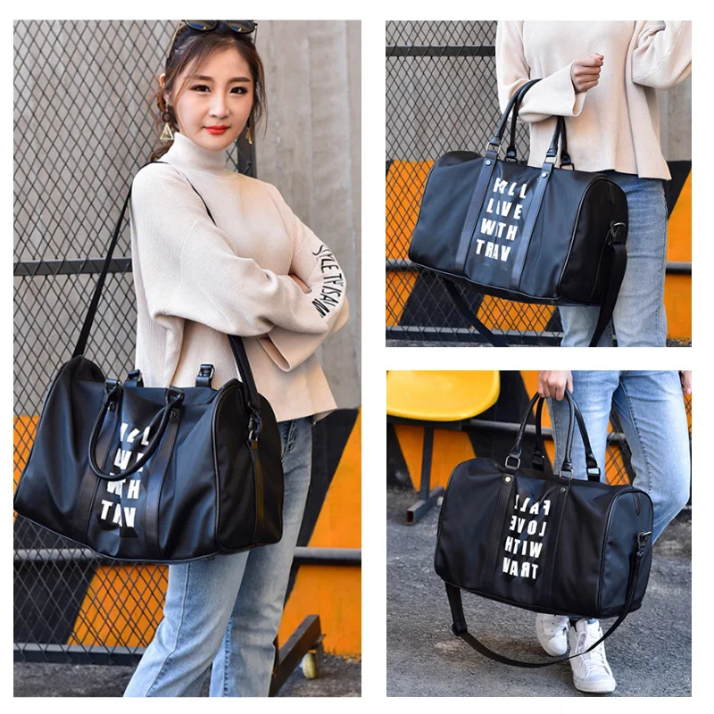 

Top Nylon Outdoor Men Sports Gym Bag Women Fitness Shoulder Bag Waterproof Travel Rucksack Hide Training Female Yoga Duffel Bag
