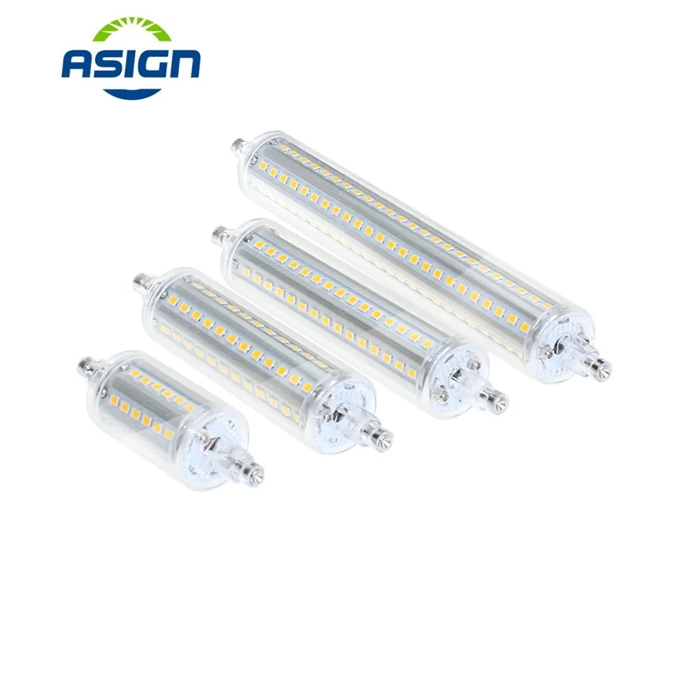 Светодиодный лампады R7S 78 118 135 189 мм 85-265 в SMD2835, светодиодный лампочка-кукуруза r7s 5 Вт 8 Вт 10 Вт 13 Вт для фонаря замена галогенная декоративная лампа