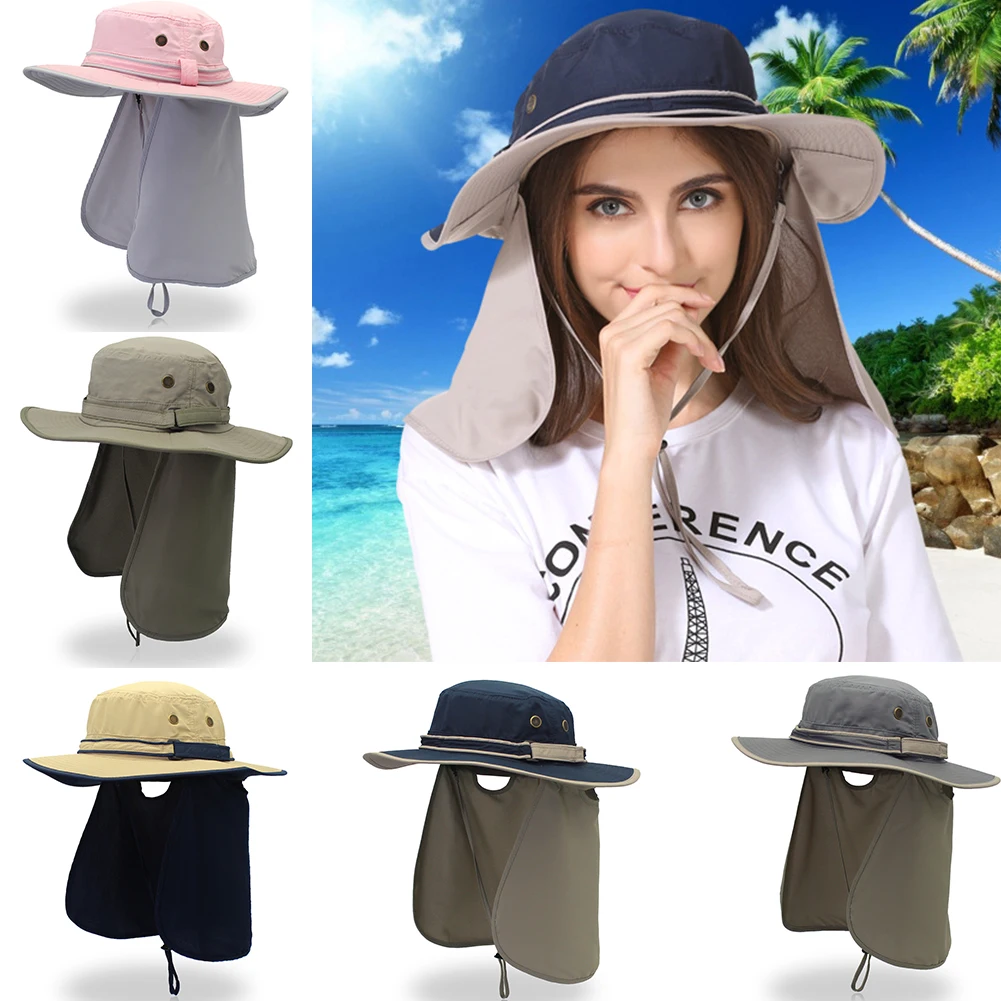 Для женщин и мужчин крутая летняя рыболовная шляпа широкая с защитой от