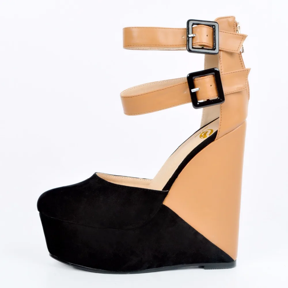 Женские босоножки на танкетке с круглым носком размеры 4 15|Боссоножки и сандалии|