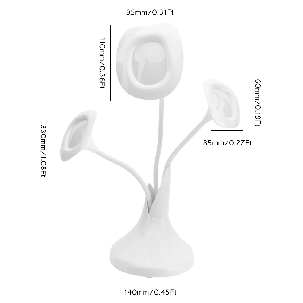 Art Morning Glory LED Desk Table Lamp Touch Dimmable Light USB Rechargeable Eye Protection Reading Book Night | Лампы и освещение