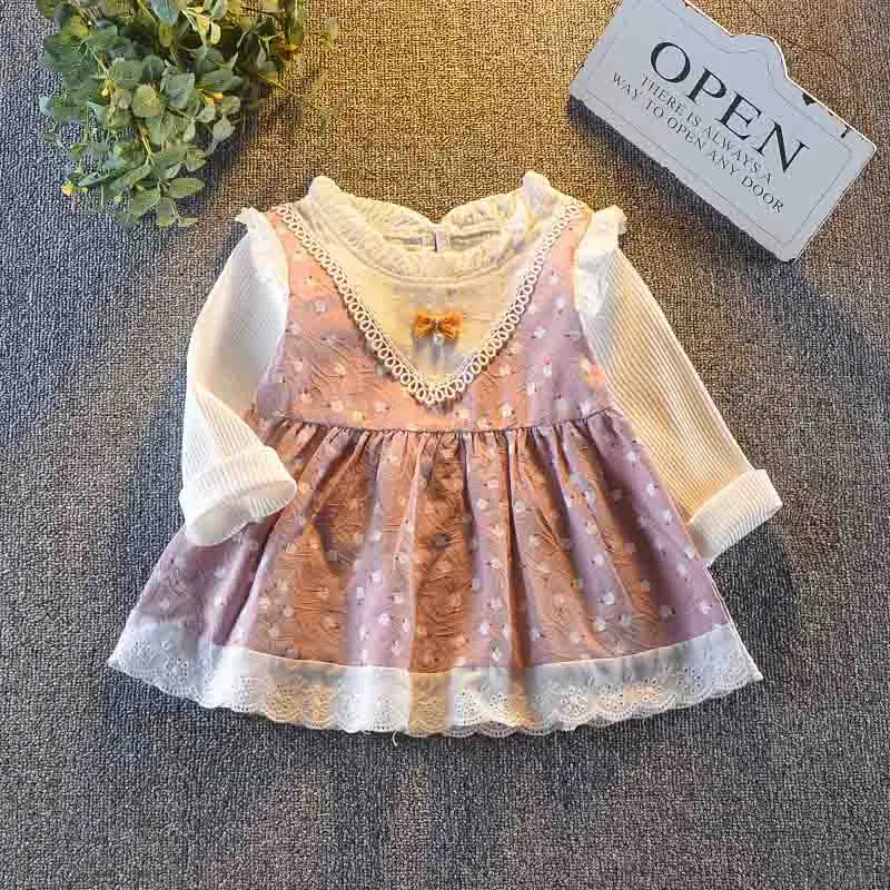 Платье BibiCola для маленьких девочек на весну осень милое хлопковое платье