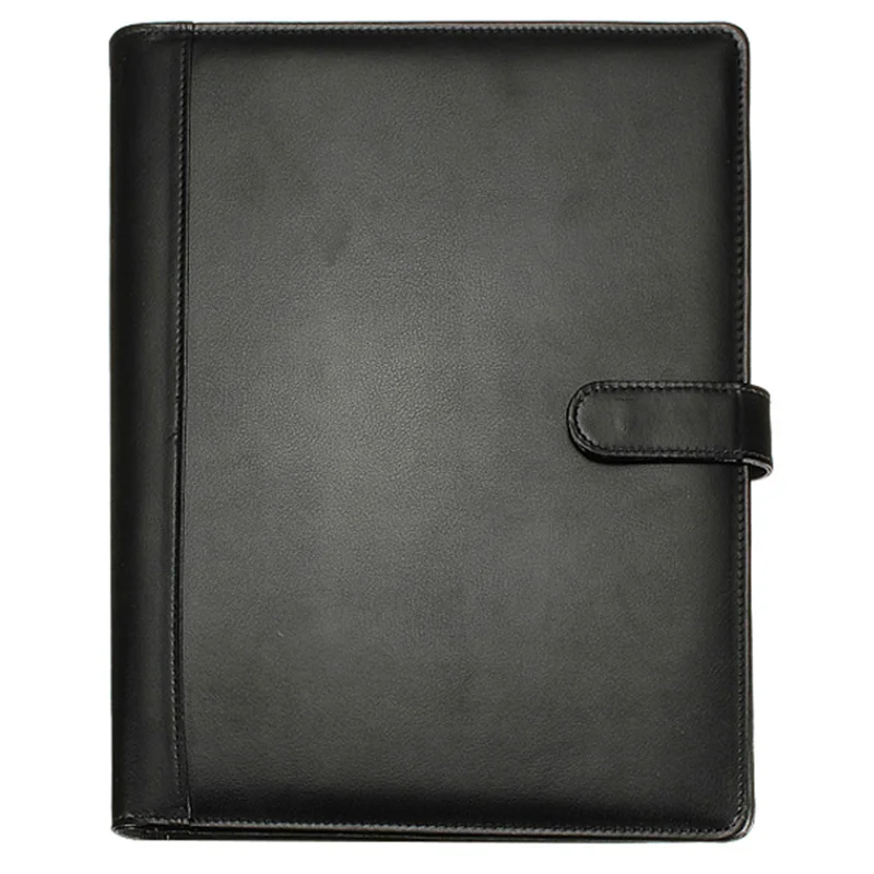 Black Черный A4 Конференц-папка для руководителя Портфолио из искусственной кожи органайзер для документов - Цвет: Black