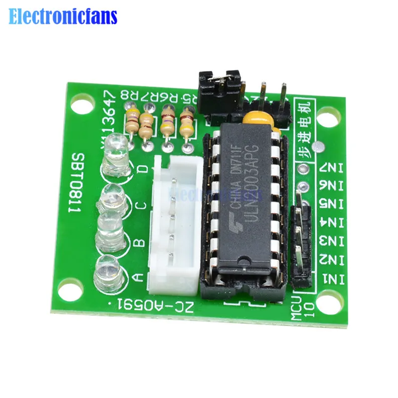 10 шт./лот ULN2003 ULN2003AN шаговый двигатель драйвер плата модуль для Arduino 28BYJ 48 5В 12В|module