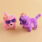 Электрическая игрушка, мягкая плюшевая ходячая светящаяся собака, забавная имитация, движущаяся, Успокаивающая, детская музыкальная, светящаяся игрушка игрушки для мальчика