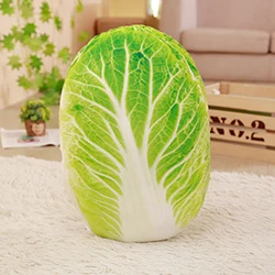 Cabbage 3D овощи плюшевые игрушки мягкие растения Фрукты декоративные подушки капуста Cuke баклажаны зеленый перец кухонные продукты имитационная игрушка - Цвет: Cabbage