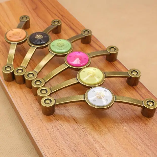 beautiful Door Handle double Single Hole Zinc Alloy Transparent Crystal Cabinet Glass Drill Furniture | Обустройство дома