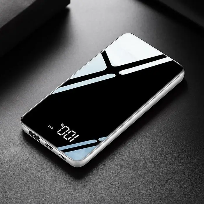 10000 мАч портативный внешний аккумулятор с двумя USB ЖК дисплеем Мобильный Внешний