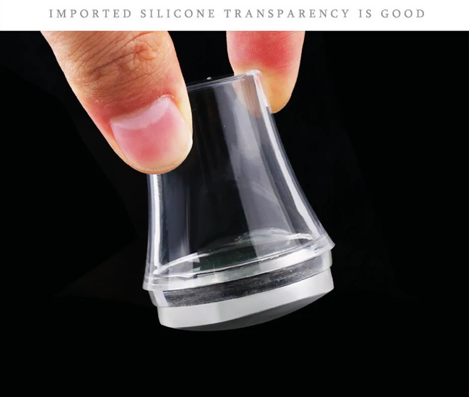 Мини прозрачный желе для дизайна ногтей стемпер скребок набор самостоятельного