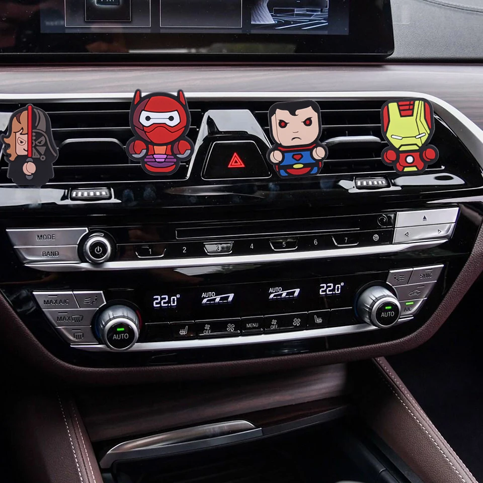 Cartoon Air Freshener Styling perfumes The Avengers Marvel Style Star Wars Iron Man Captain Auto Air Condition Vent Outlet Clip