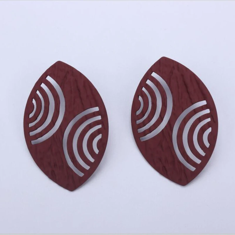 EC387 Stud Earring Metal Cut out the Leaves Earrings Simple Charming Personality Women Jewelry 2019 Fashion Vintage Trendy | Украшения и