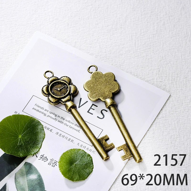 

69*20mm 1pcs Key Alloy Pendant For Diy Jewelry Making 2 Colors Antique Silver Antique Bronze No.2157