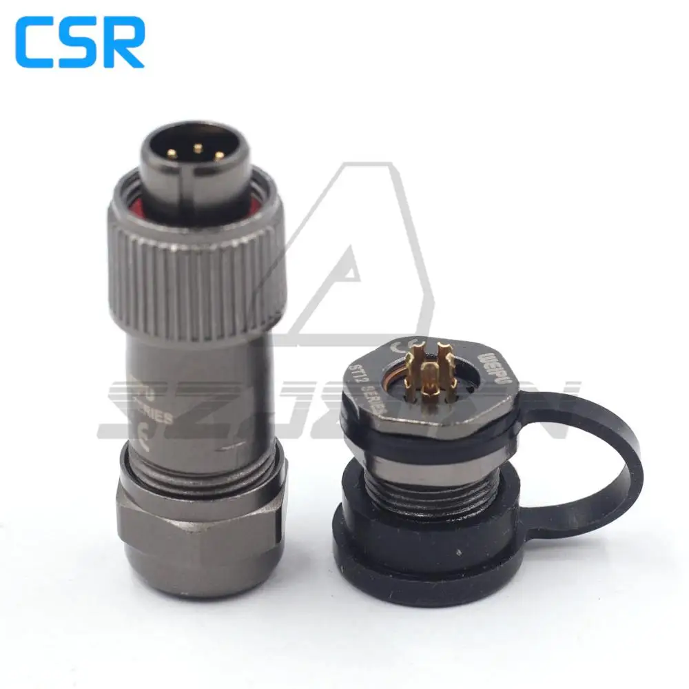 

WEIPU ST12 series 2 3 4 5 6 7 9pin Cable connector IP68 waterproof plug and socket 12mm Panel Mount Connector