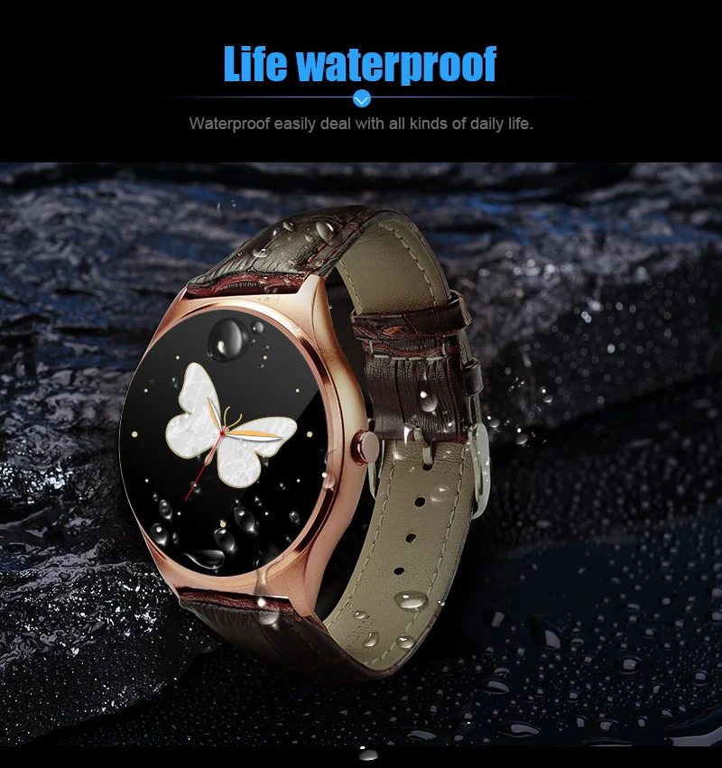 DAWO Smartwatch US03 полукруглый экран Смарт Часы сердечного ритма мониторы Шагомер