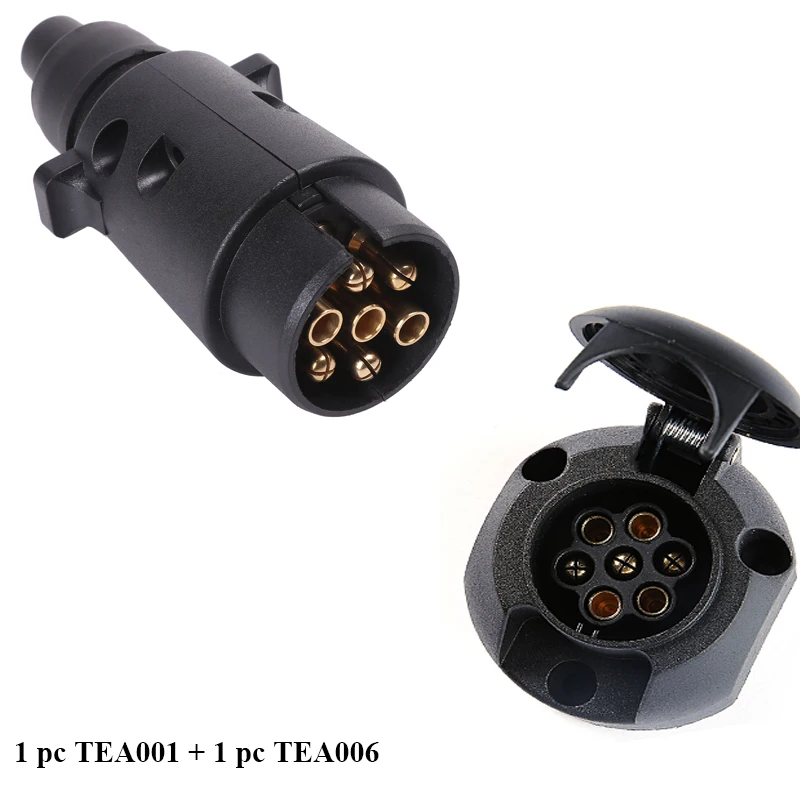 AOHEWEI 1 pc 7 Pin Trailer Plastic Plug and Truck Socket 12V Way Standard European Car Connector | Автомобили и мотоциклы