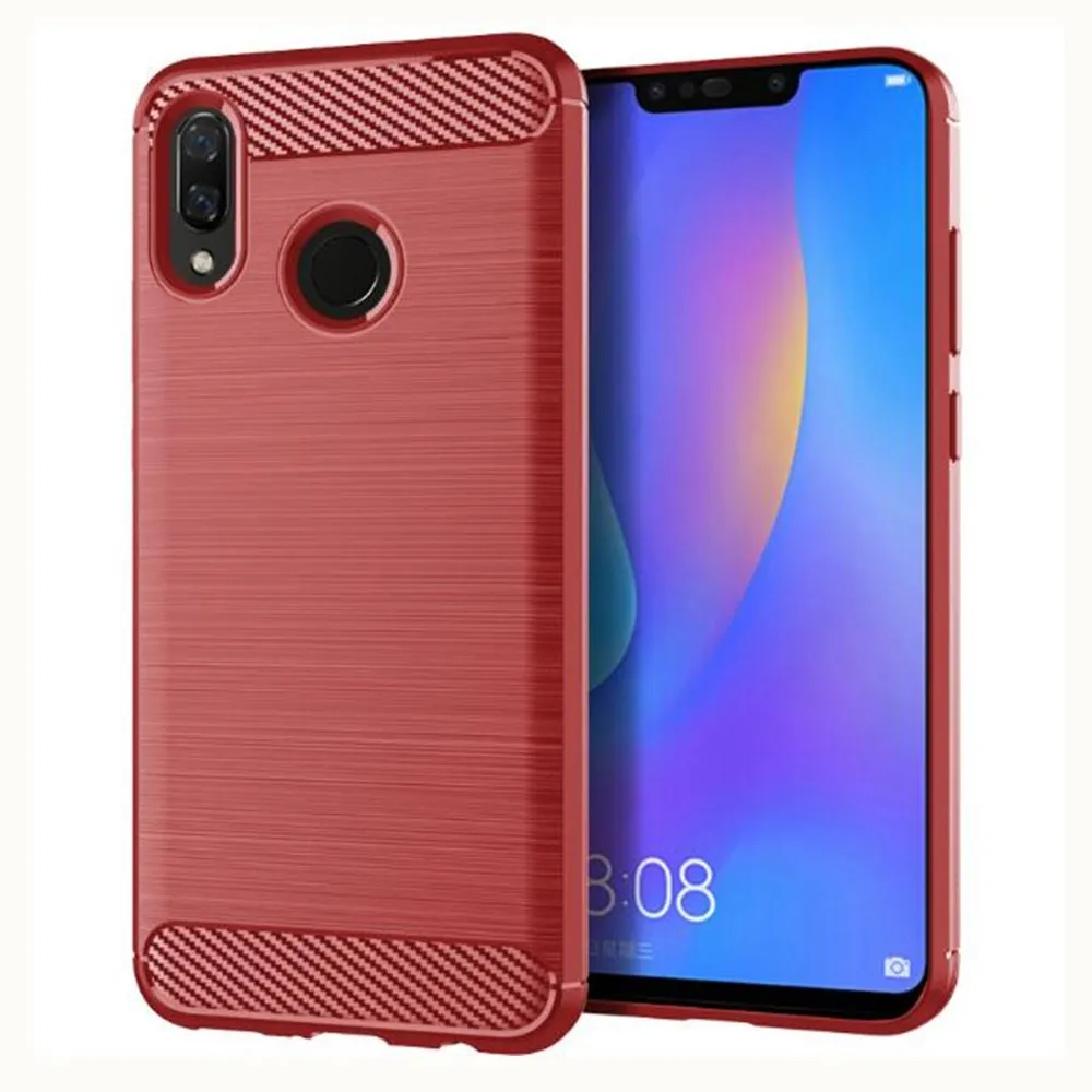 Carbon Fiber Cover For Huawei Nova 3i Case Rubber Silicone Phone Cases Back | Мобильные телефоны и аксессуары