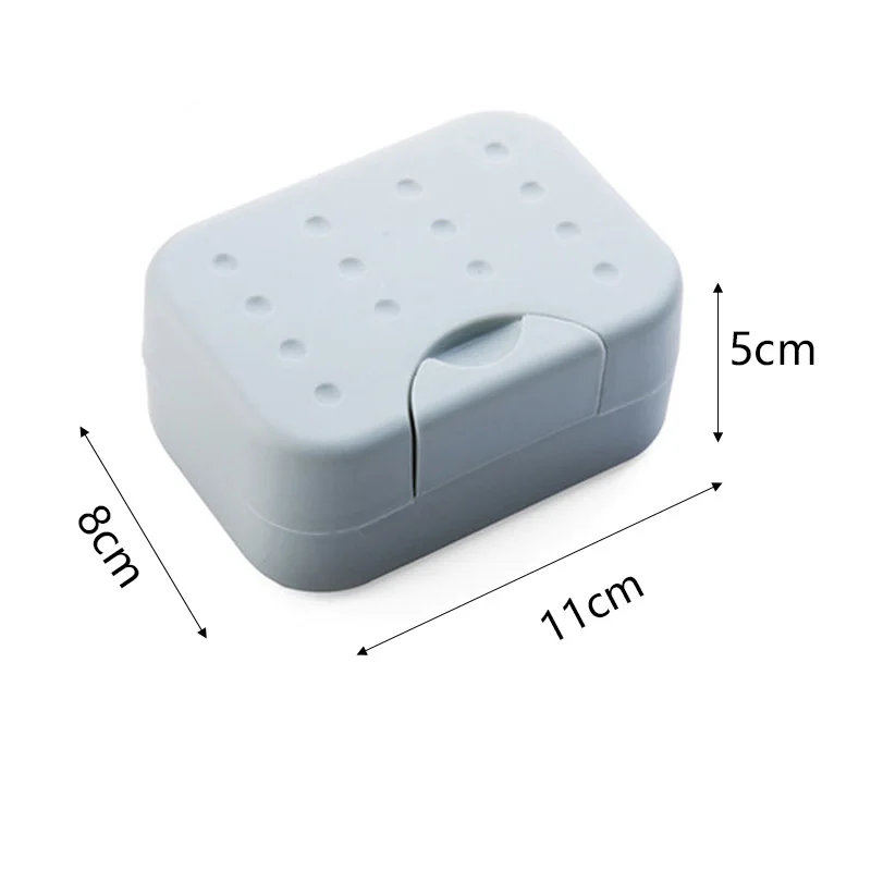 New Portable Travel Soap Dish Box Case Plastic Waterproof Lock Leak with Lid Dishes Holder Container Bathroom Supplies | Дом и сад