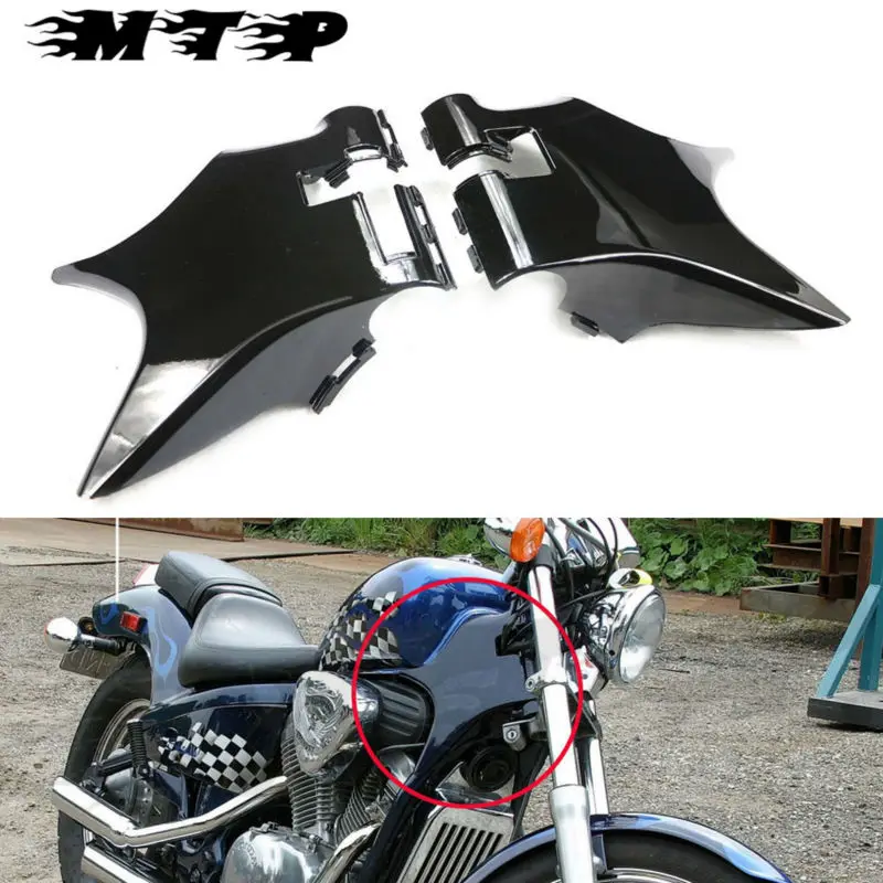 

Для 88-98 Honda Shadow VT600 VLX 600 STEED 400 МОТОЦИКЛ ABS пластиковая рамка Крышка для шеи крышки для проводов боковая рамка Защита черный