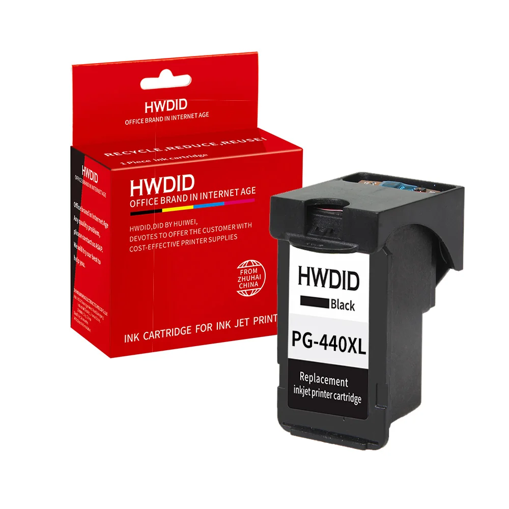 HWDID черный PG440 XL PG 440 заправленный чернильный картридж для Canon PIXMA MG2180 MG2240 MG3180 MG4180