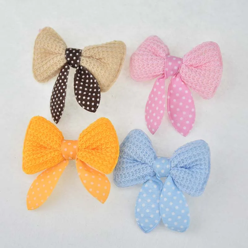 10 шт. ручная работа вязанная Роскошная заколка с кошкой для щенка волос галстуком