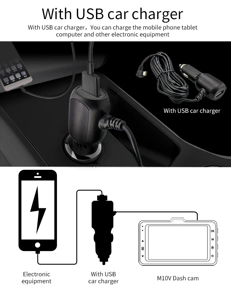 Denicer Dash Cam 3,0 дюймов экран камера Full HD 1080P Автомобильный регистратор видео рекордер 170 градусов широкоугольный Автомобильный видеорегистратор