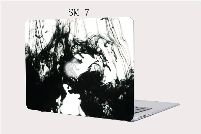 Пластиковый жесткий чехол для ноутбука Apple Macbook New Pro 13 15 с сенсорной панелью mac book Air retina 11 12 дюймов - Цвет: SM-7 no show logo