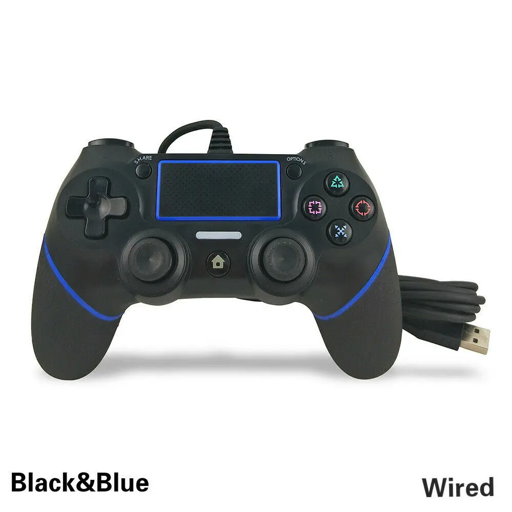 Синий Usb-геймпад проводной контроллер, Playstation4 игровой контроллер для ПК/PS4 тонкий/PS4 Pro - Цвет: Синий