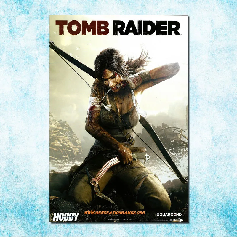 click Tomb Raider Лара Крофт Искусство Шелковый Холст печати плакатов 13x20 24x36 дюймов новая игра стены картину дома номер(больше)-4 - Цвет: click