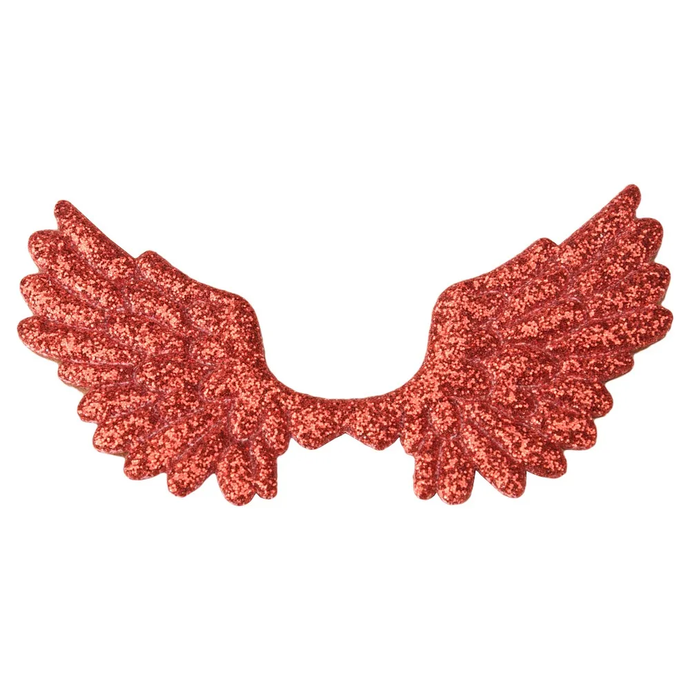 Red 33 шт., 2,5 дюйма, блестки для волос, аксессуары, крылья ангела, сделай сам, аксессуары для головных уборов, блестящие крылья для волос, без бантов, заколки для волос - Цвет: Red