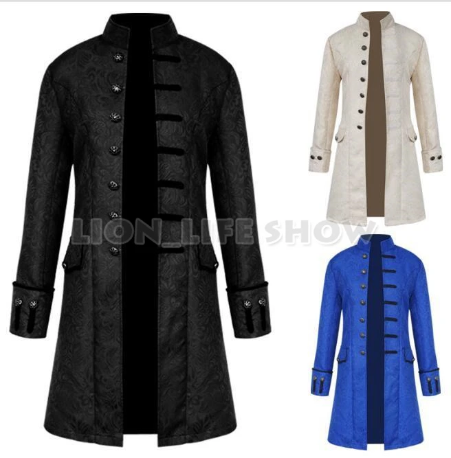 

Steampunk Retro Trench Coat Gothic Victorian Dress Jacket Medieval Costume