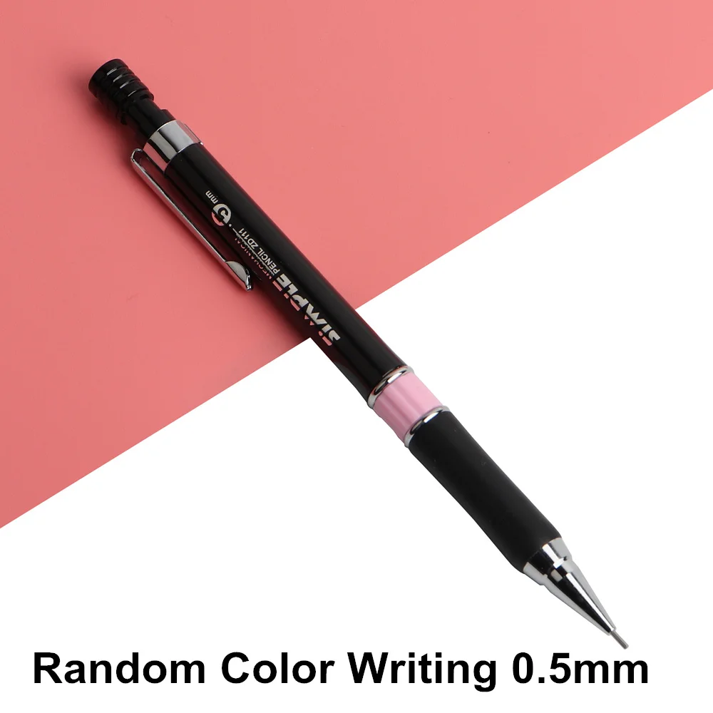 Writing 0.5mm 1 шт. Baikingift металлические механические карандаши 0,5 мм 0,7 мм 2B свинцовый держатель чертёжный карандаш для рисования школьные подарки канцелярские товары - Цвет: Writing 0.5mm