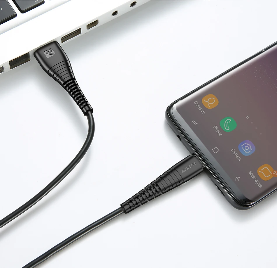FLOVEME высокопрочный usb-кабель для iPhone, IOS, Android, шнур для быстрой зарядки и передачи данных, USB-C кабели, USB type-C, Micro usb, зарядное устройство для телефона