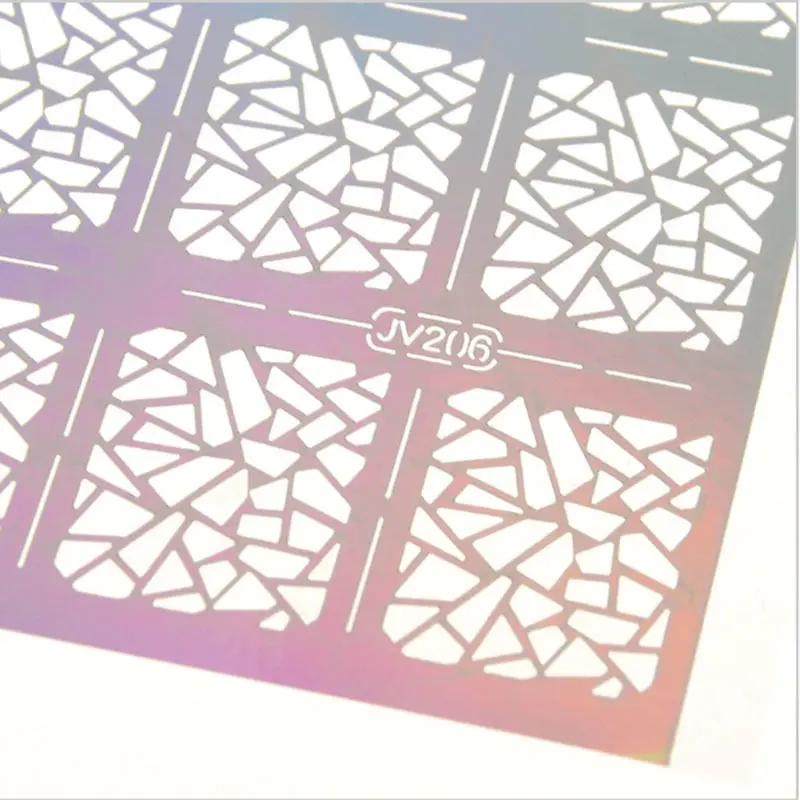 12 Tips/Sheet Irregular Triangle Pattern Nail Art Transfer Foils Sticker Beauty Adhesive Polish Wrap Tips Decorations | Красота и