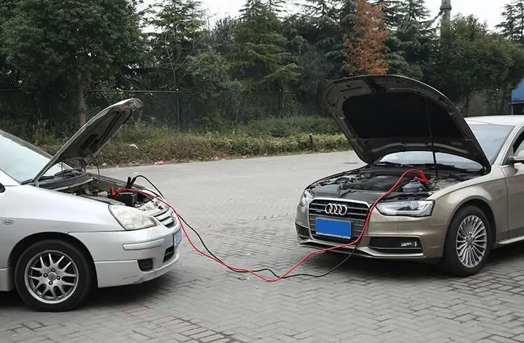 220 см толстый медный провод автомобильный аккумулятор скачок кабель 500AMP Аварийная зарядка пусковые провода с зажимом авто аксессуары