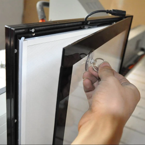 Ресторанное меню Плакат рамка лайтбокс Алюминий Магнитный светодиодный Панель