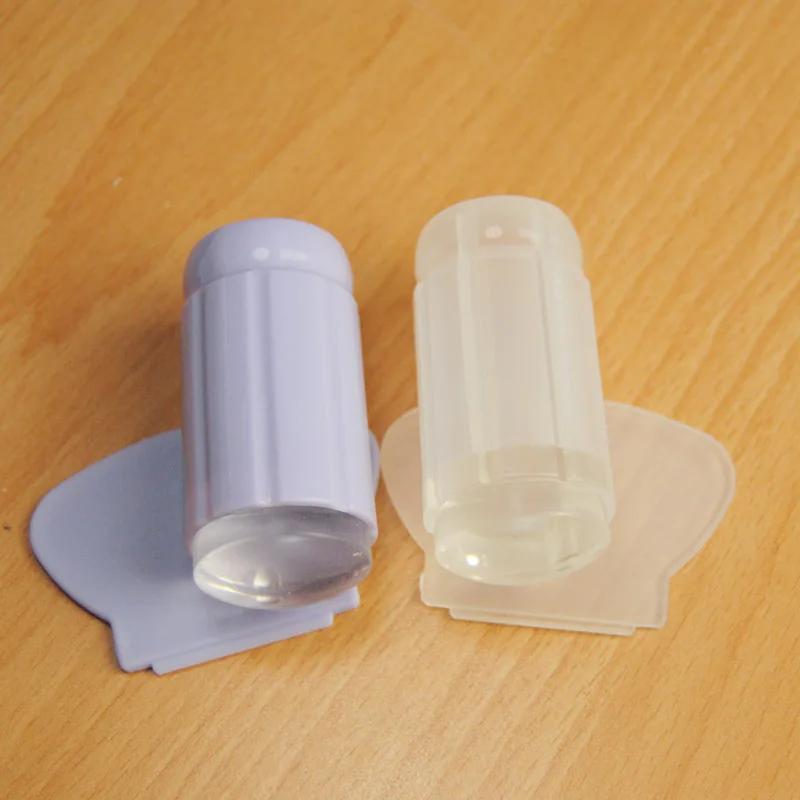 Новый 2 8 см прозрачный штамп дизайн ногтей пластиковая пластина желе Stamper скребок