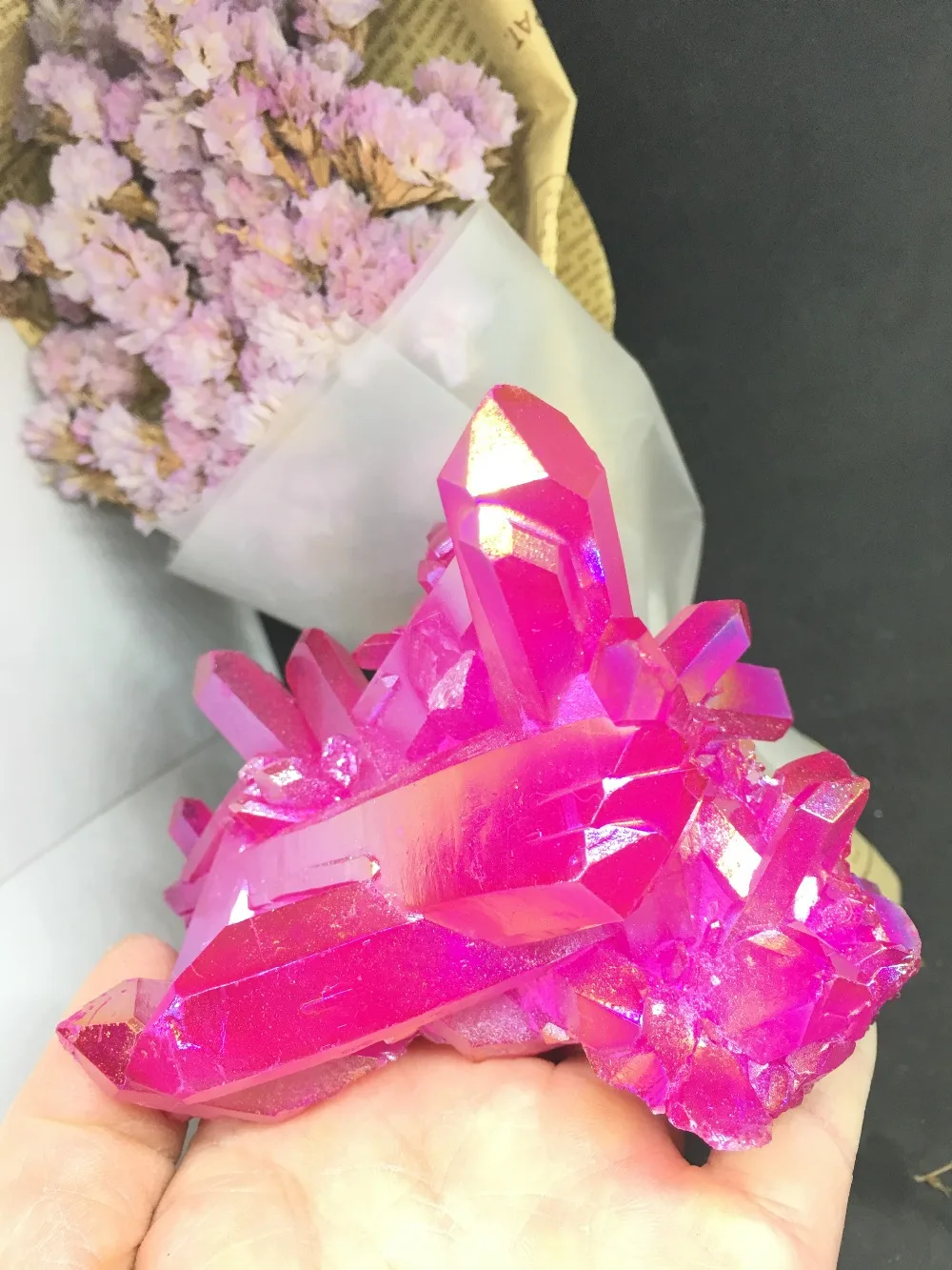 PRETTY Aura кварцевый кристалл висмута титана кремния скопления образцов|specimen| |