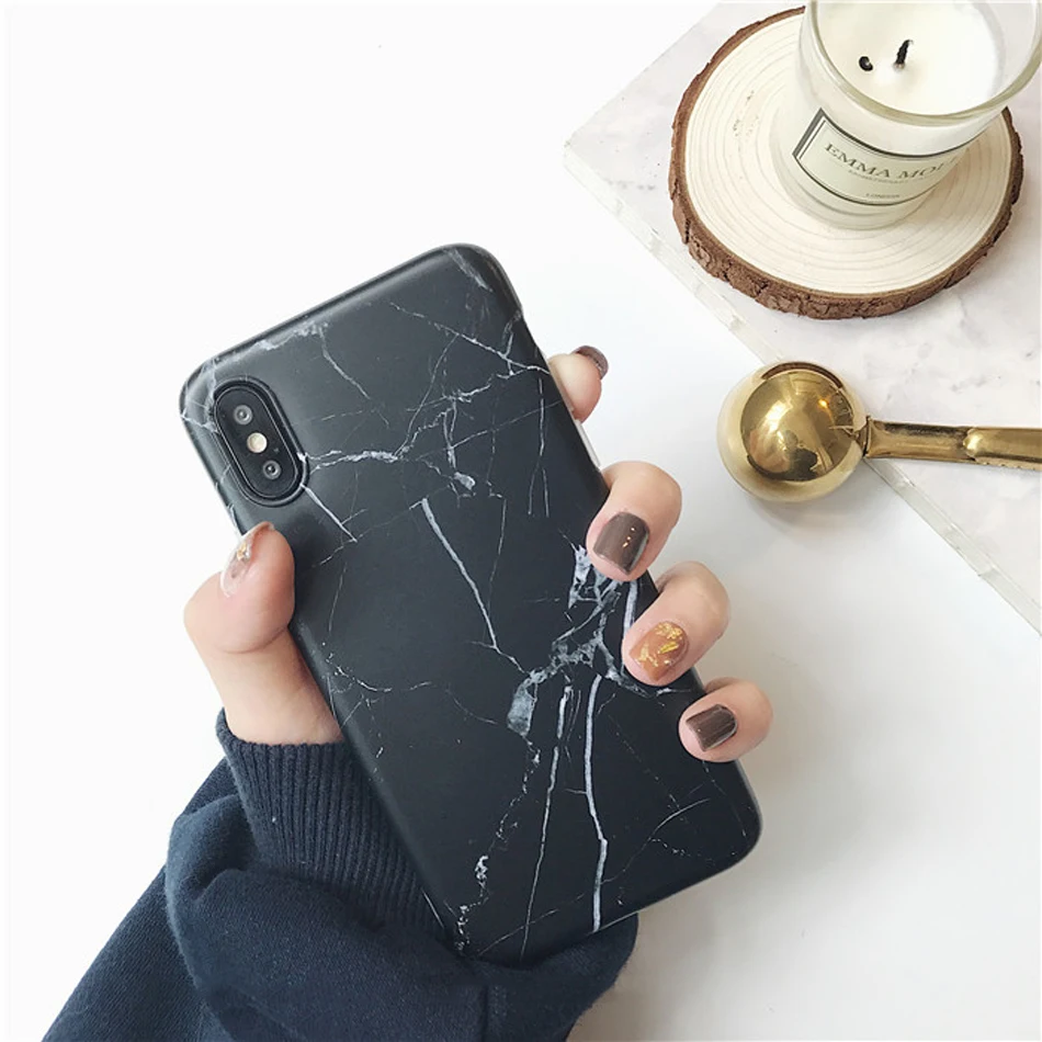 7114 Чехол для телефона Moskado для iPhone 6 6s 7 8 Plus Роскошный Глянцевый гранитный камень мраморная текстура чехол для iPhone 11 Pro X XS Max XR оболочка - Цвет: 7114