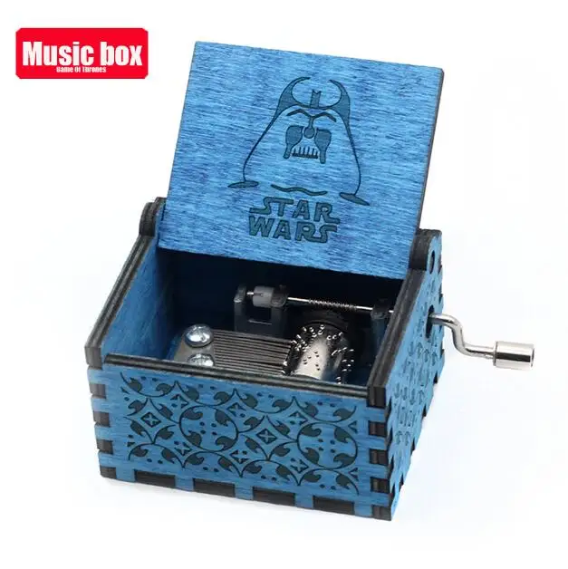 Star war Старинная резная музыкальная шкатулка королева Кривошип Сейлор Мун деревянная музыкальная шкатулка Рождественский подарок на день рождения вечерние украшения - Цвет: Star war